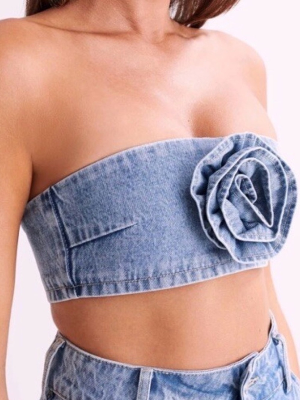 Meshki Denim top Size Small